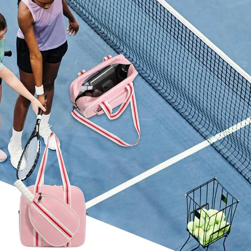 Tennis Racket Bags Tennis Gear Bag Waterproof Tennis Gear Bag Large-Capacity Racket Carrying Bag With Carrying Strap Practical