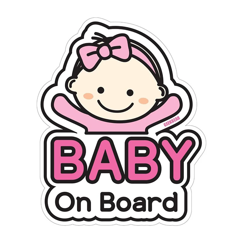 Baby car stickers cartoon style design as car accessories reflective,weather resistant, eye-catching-a gift for novice parents