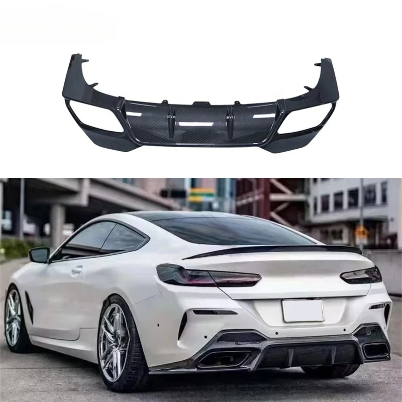 

G14 3D Style High Quality Carbon Fiber Rear Diffuser for BMW 8 Series G14 G15 G16 Rear Bumper Lip Diffuser Spoiler Car Parts
