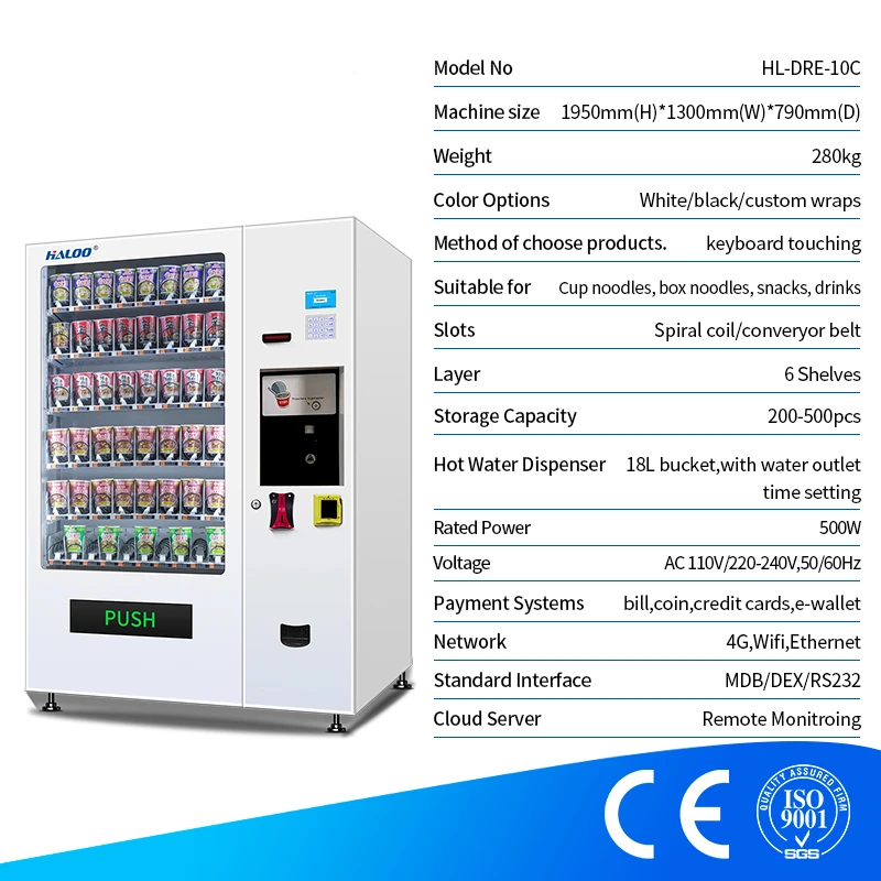 2025 Hot Noodle Vending Machine Cup Noodles Selling Vending Machine With Water Dispenser