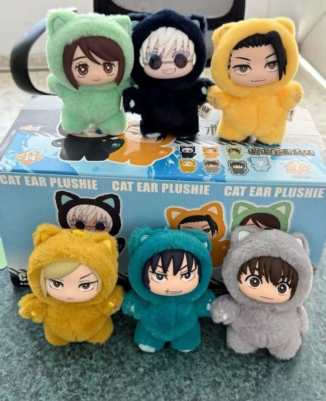 2026 Echte Kawaii Jujutsu Kaisen 2 Kat Oor Plushie Serie Blind Box Mystery Box Anime Speelgoed Kamer Decoratie Verzamel Festival Gift
