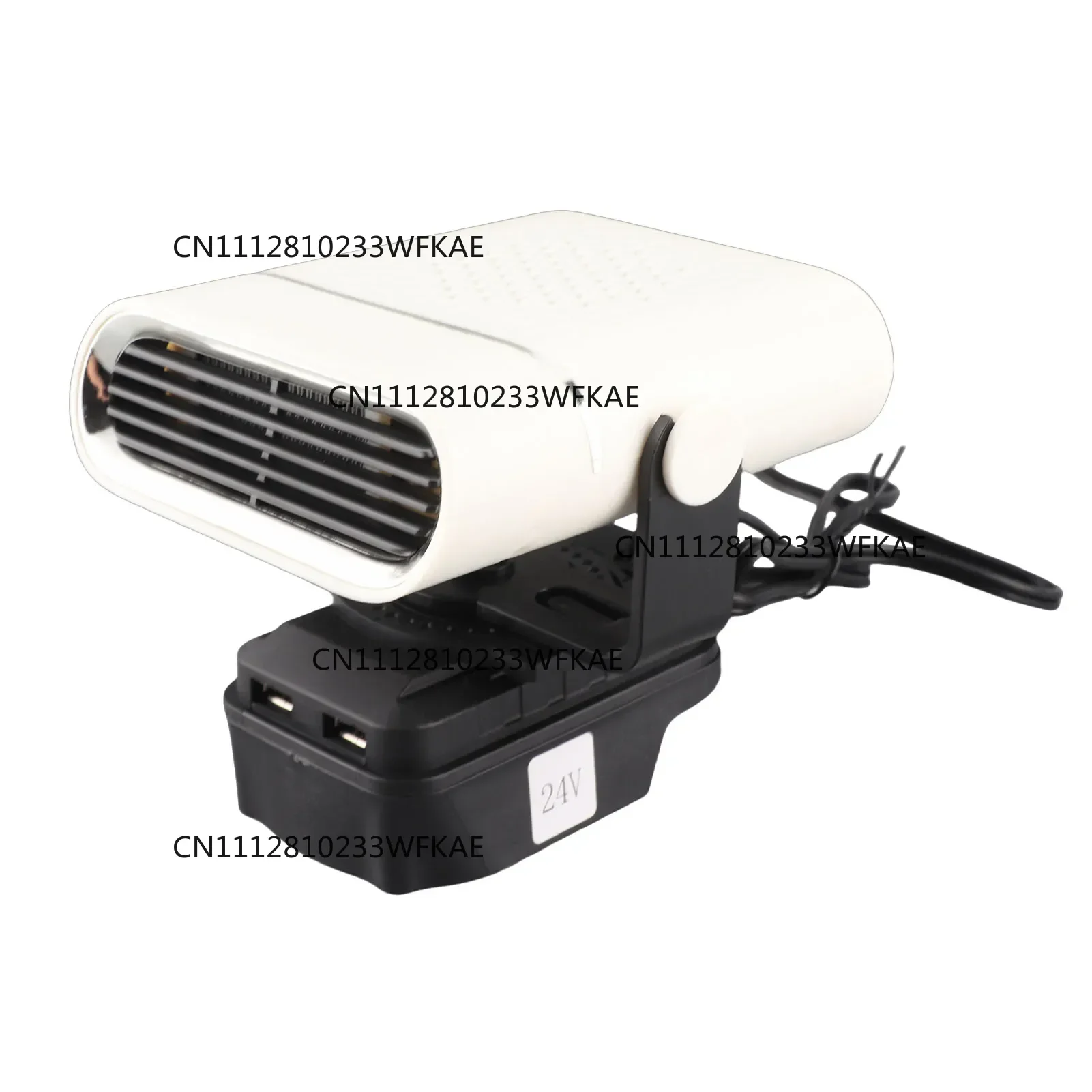 Small Space Heater Battery Powered 360 Degree Rotatable Adjustable 2 Gear Car Heater Defroster Defogger for Makita Battery
