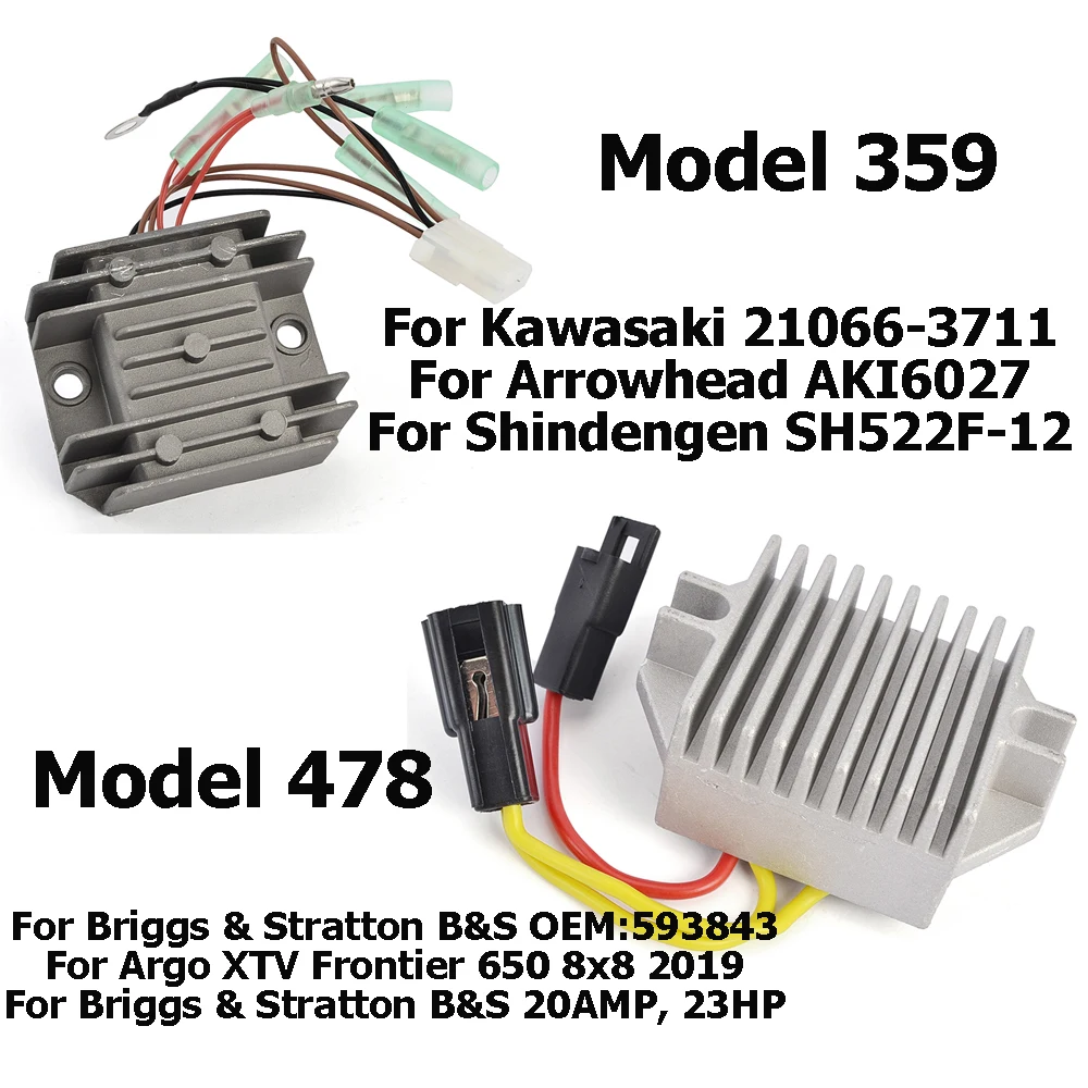 Regulator Rectifier for Kawasaki JT750 STX JH750 XiR 21066-3711 For Briggs & Stratton B&S 593843 20AMP 23HP AKI6027 SH522F-12