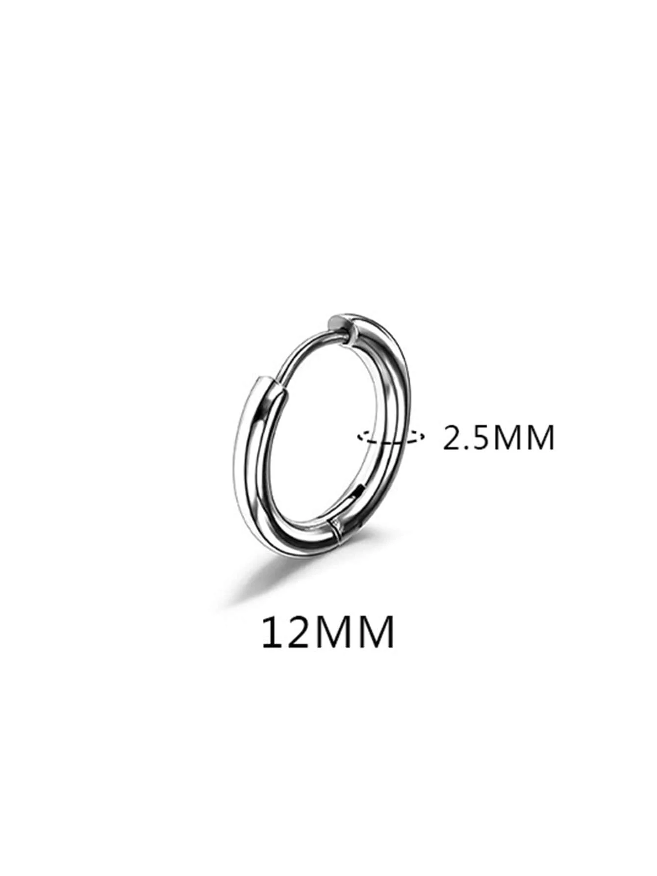 1 Pcs Women/Man Stainless Steel Small Hoops Earring Piercing Ear Cartilage Tragus Simple Thin Circle Anti-allergic Ear Buckle