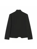 Women Elegant Button Blazer Coat Women Stand Collar Full Sleeve Black Suit Jackets Female Spring Commute Daily Outwear 3