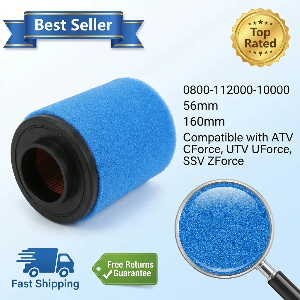 Elemento do Filtro de Ar 0800-112000-10000 Compatível com CF Moto CForce 400 450 500 520 550 600 625 800 850 XC X8 ZForce UForce 500