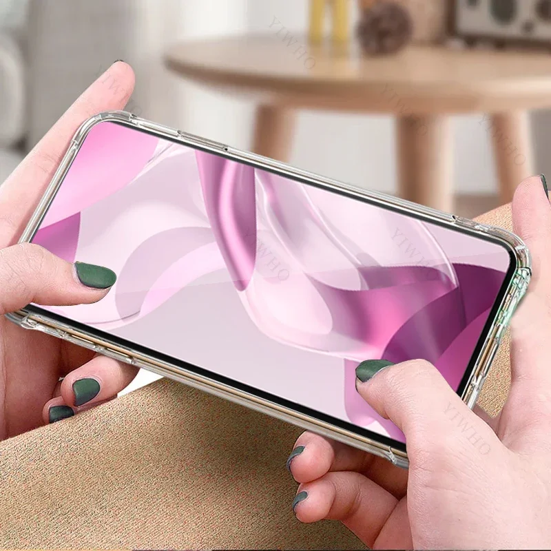 حافظة هاتف شفافة لهاتف Xiaomi Mi 11 Lite 5G NE 2109119 حافظة DG شفافة سميكة لهاتف Xiaomi11 غطاء مقاوم للصدمات ومضاد للخدش من مادة TPU