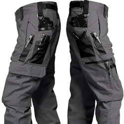 Outdoor Work Tactical Pants Camouflage Cargo Trousers Waterproof Multi-pocket Wear-Resistant Outdoor Training Workwear Trousers