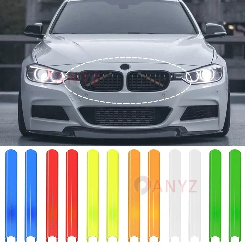 Car Strip Sticker Cover Frame Front Grille Trim Strips For Bmw E60 E61 M5 520i 525i 528i 5 Series 2002-2010 ABS Strip Styling