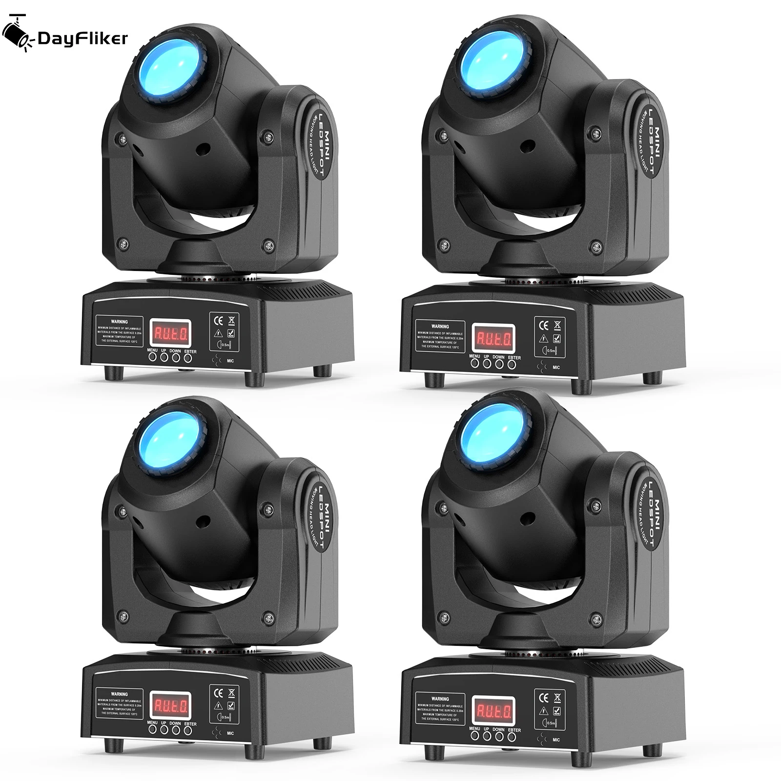 

DayFlicker 4Pcs 120W RGBW LED Black Stage Light Gobo Beam Moving Head DMX512 9/11CH For DJ Party Disco Wedding Concert Club KTV