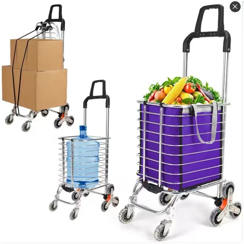 Factory Direct Foldable Aluminum Alloy Grocery Cart Portable Stair Climber Elderly Friendly Shopping Trolley Buy Groceries Cart