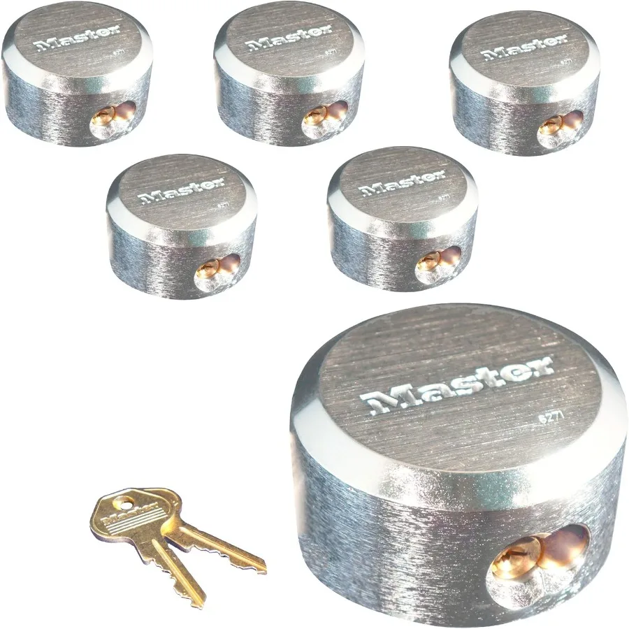 Pro Series Hidden Shackle Padlocks Keyed Alike 6271NKA-6 with BumpStop Technology for Enhanced Security in High-Traffic Commerc