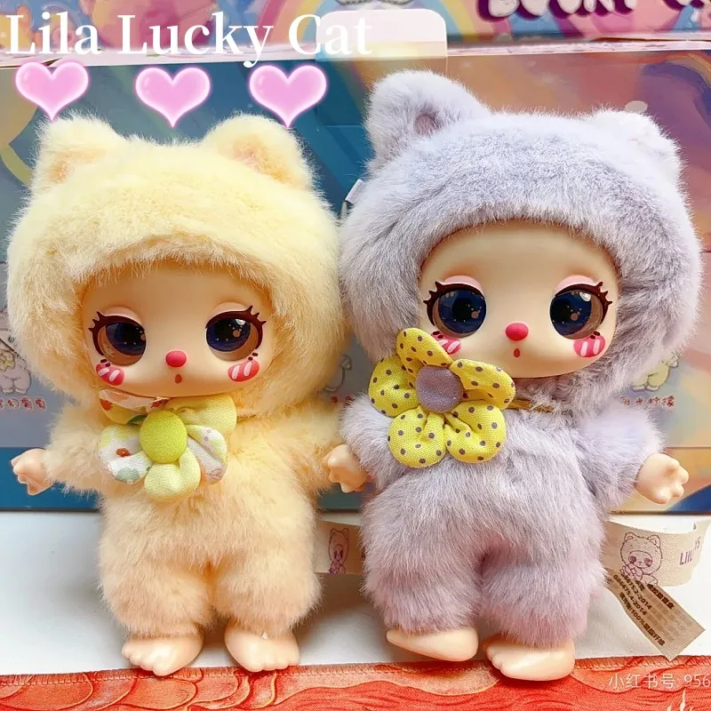 New Product Genuine Lila Lucky Cat Plush Toys Blind Box kawaii Toy Trendy Play Cute Desk Ornament christmas Birthday Gifts