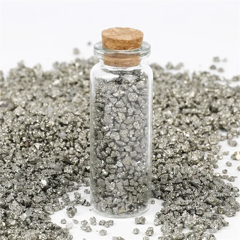Pyrite Crystal Mini Chips Crystal Granules Fool\'s Gold Iron Pyrite Raw Mineral Specimen Crafting Decor 5-9mm