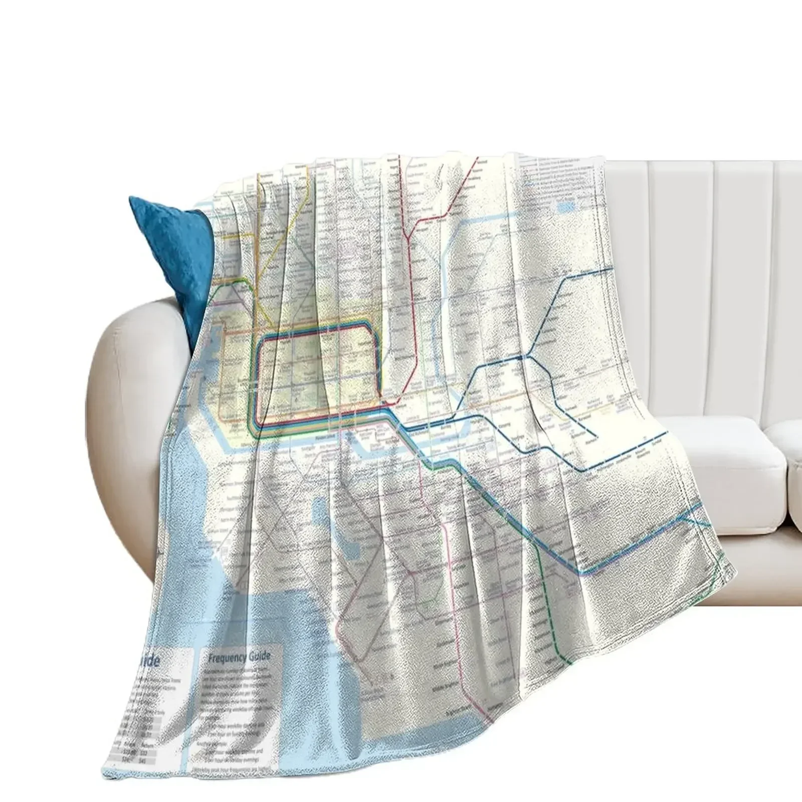 Melbourne train and tram map Throw Blanket Warm for babies for sofa Blankets