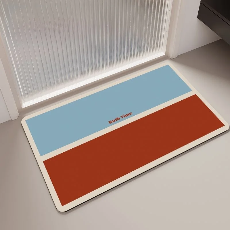 

Австралийский коврик для ванной с цветовыми блоками, впитывающий, из диатомовой грязи, для туалета, прихожей, противоскользящий, для домашнего декора