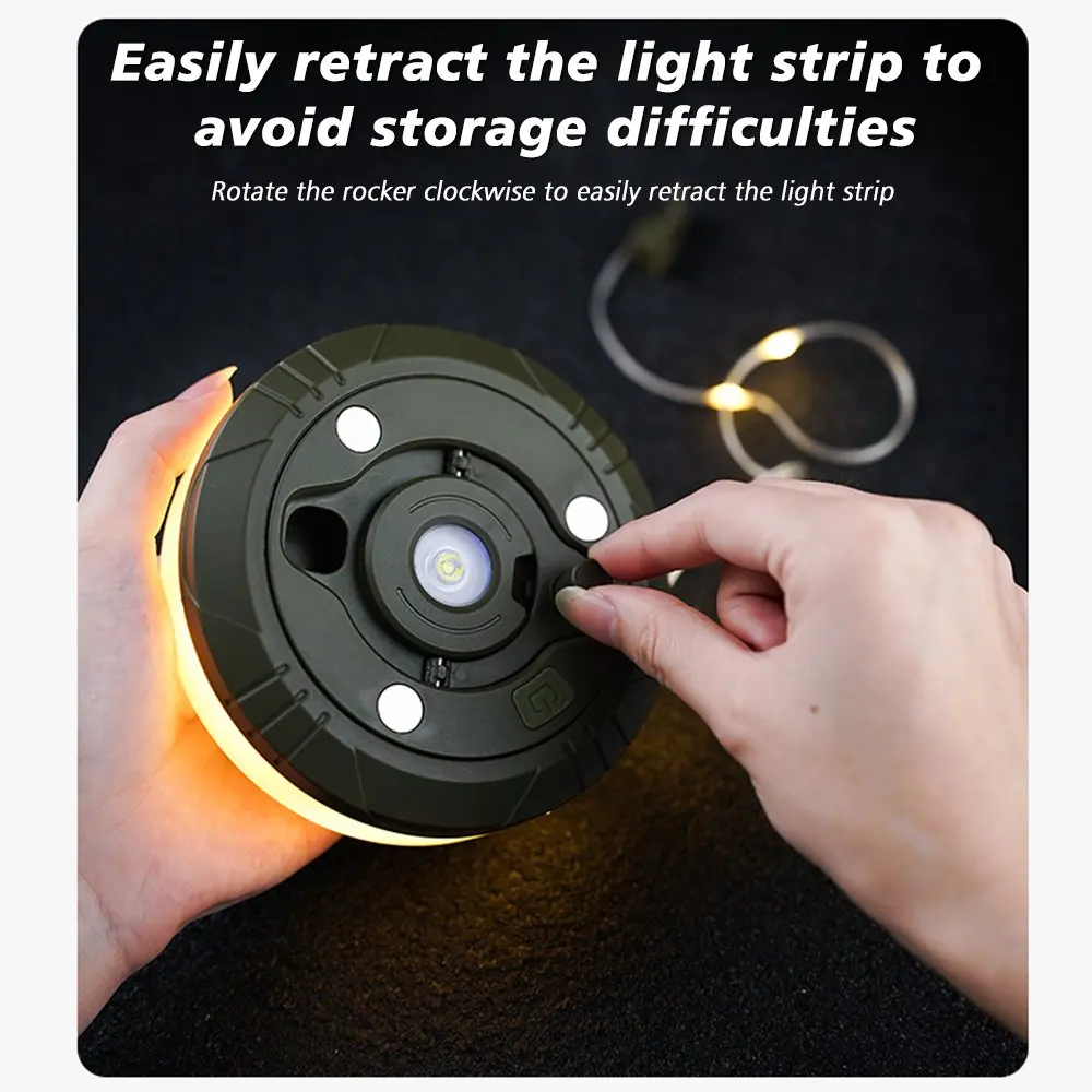 Pop 10M Length LED Camping Lamp Strip Atmosphere Waterproof Recyclable Light Belt Outdoor Garden Decoration Lamp For Tent Room