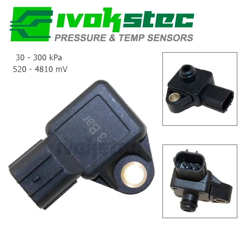 Sensor Turbo Boost MAP de 3 BAR (3BAR) 37830-PGK-A01 para HONDA ACURA CIVIC ACCORD CRV STREAM JAZZ Element Pilot Odyssey 2001-2006