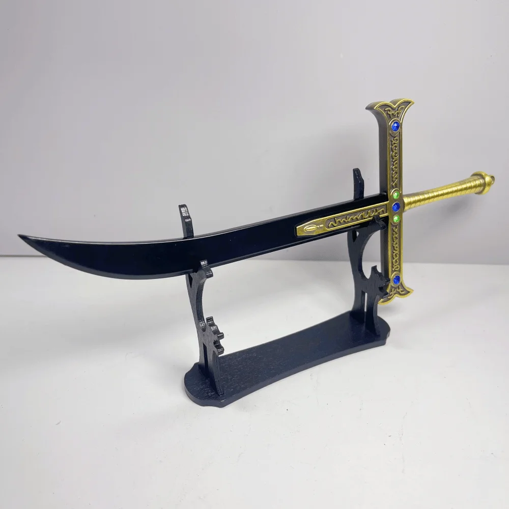 8.  6-calowy metalowy miecz katana Dracule Mihawk, nóż ninja, japońska katana Zoro, oryginalny szabla samurajska, akcesoria do cosplay, rekwizyt, zabawka