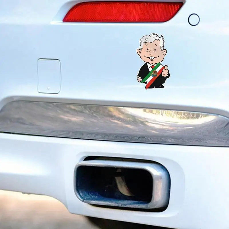 Funny Bumper Stickers Amlito Lopez Obrador AMLO Decal 10PCS Sticky Decor Self-Adhesive Decals Cars Bumper Window Laptops Luggage