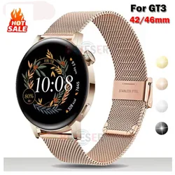 Milanese Stainless Steel BandFor Huawei GT3 42mm/46mm SmartWatch Band GT GT2 42mm Bracelet Universal 20/22mm Replacement Strap