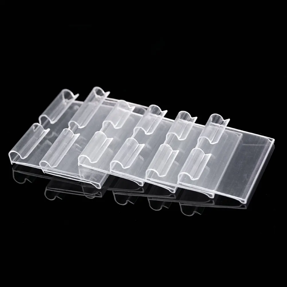

20pcs Price Tags Shelf Sign Holders Transparent PVC Retail Display Supermarket Tag Clips Easy Use Durability Clarity