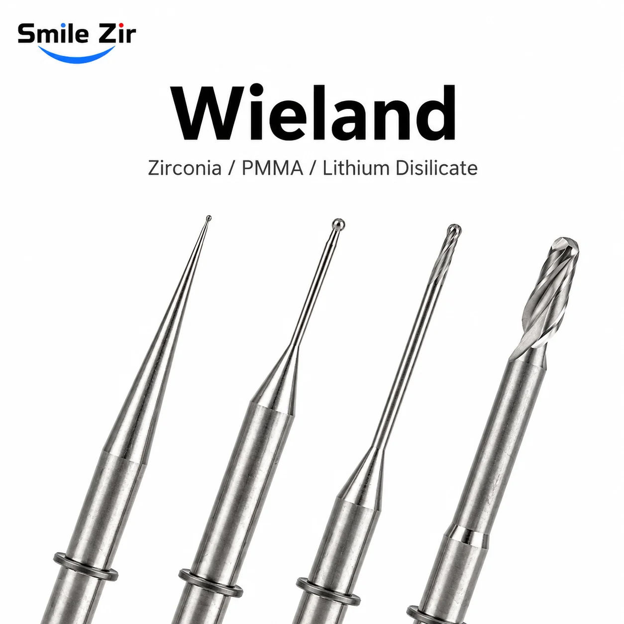 Wieland Milling Bur Zenotec Mini Selection&Hybrid for Zirconia PMMA Lithium Disilicate Glass Ceramic Emax CAD CAM Milling Cutter