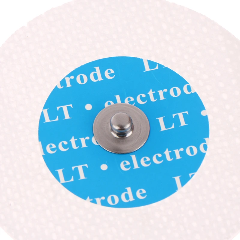 

50 шт. одноразовые электроды ЭКГ, медицинский электрод, патч, аксессуары для ЭКГ, нетканые электродные подушечки ЭКГ