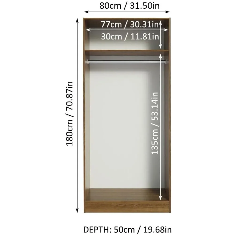 خزانة تخزين بنية ببابين مع أرفف واسعة، خزانة أدوات سعة 31 لترًا لتنظيم المدخل وغرفة النوم #3