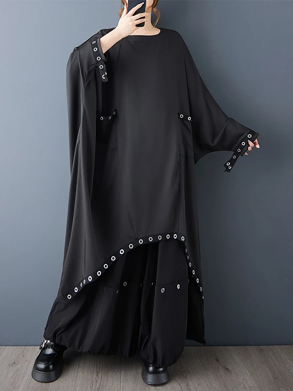 

Тяжелая работа Batwing Sve Асимметричные брюки для похудения с широкими штанинами Комплект футболок k Sle Повседневная одежда для женщин среднего возраста...