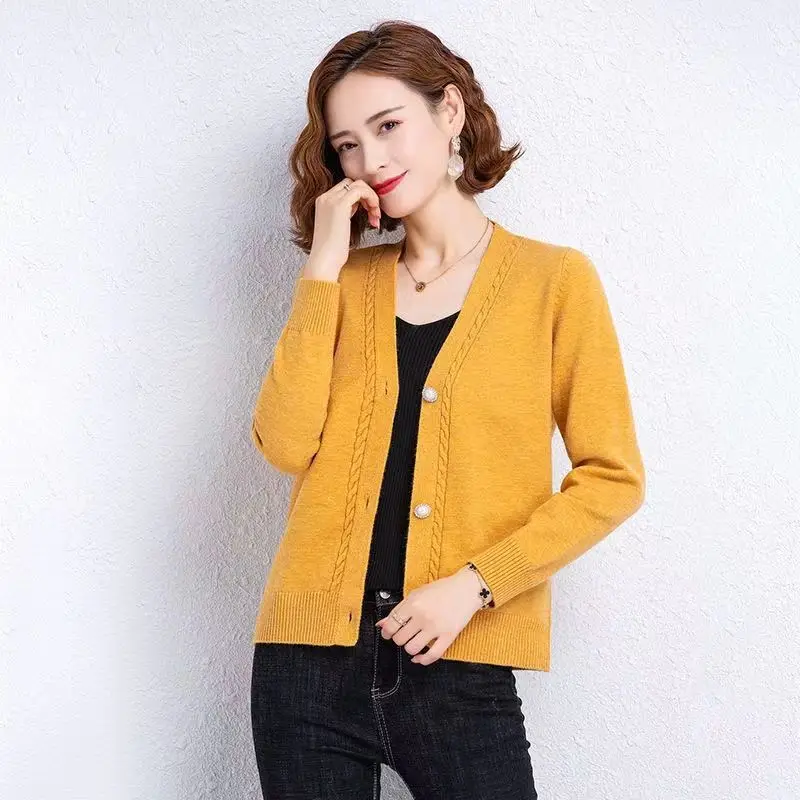 

Autumn winter Fashion Korean Harajuku Cardigan Lady Solid Loose Tops Women Casual All Match Outerwear Button Thick Chic Sweaters