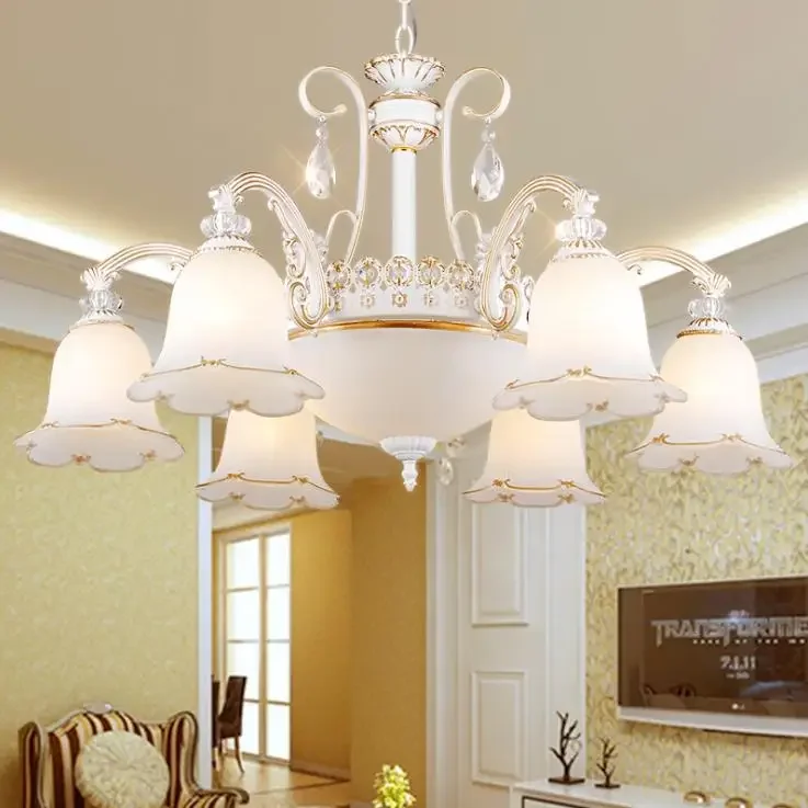 

European style Pendant lamp luxury crystal living room lamp creative bedroom dining room American art hanging lamp new lighting
