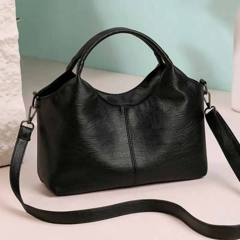 

Luxury Leather Women Messenger Bag Casual Simple Vintage Classic Elegant Trendy Paris Daily Shoulder Bag