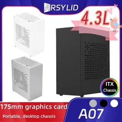 All Aluminum 2.0mm HTPC Mini ITX A4 Chassis Game Computer Support Graphics Card RTX2070 I5 Discrete Display Case K39 A07 A39