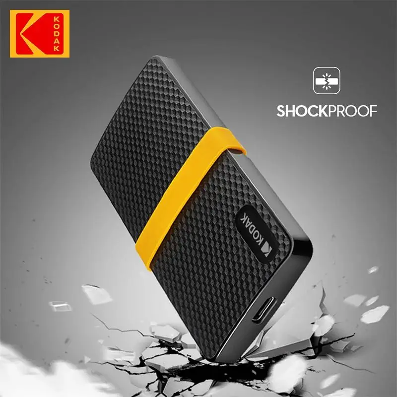 Kodak 휴대용 SSD C타입 USB3.1 모바일 외장 솔리드 스테이트 드라이브, 노트북 데스트탑 PS5 PS4 XBOX TV용 PSSD, 256GB, 512GB, 1TB, 2TB