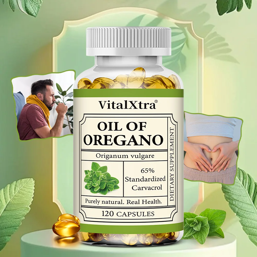 Oil of Oregano - 120 Easy To Swallow Softgel Capsules, Promotes Digestion, Maintains Heart Health, Detoxifies, Support Immune