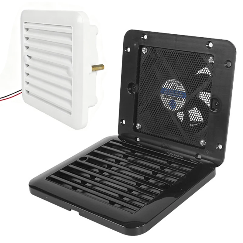12/24/220V RV Side Vent with Fan Refrigerator Heat Dissipation Exhaust Outlet For Trailer Caravan Side Air Strong Wind Exhaust
