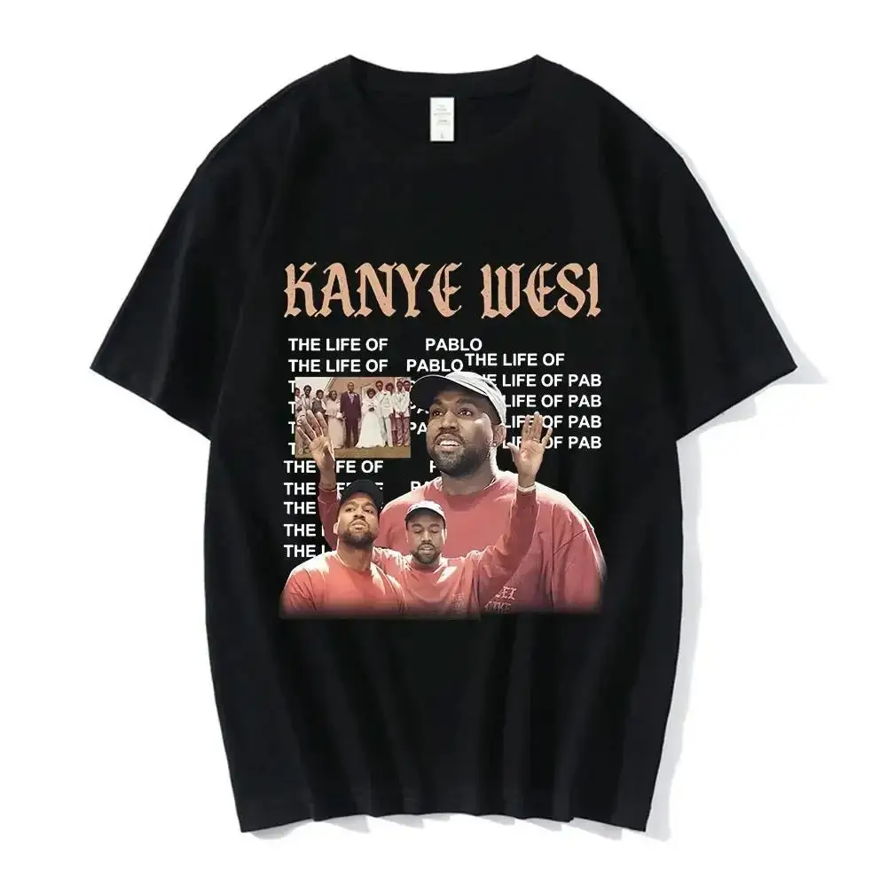 Zabawny Kanye West mem T-Shirt Plus Size kobiet za duże luźne koszulki w stylu Hip Hop Rap koszulka z krótkim rękawem Streetwear