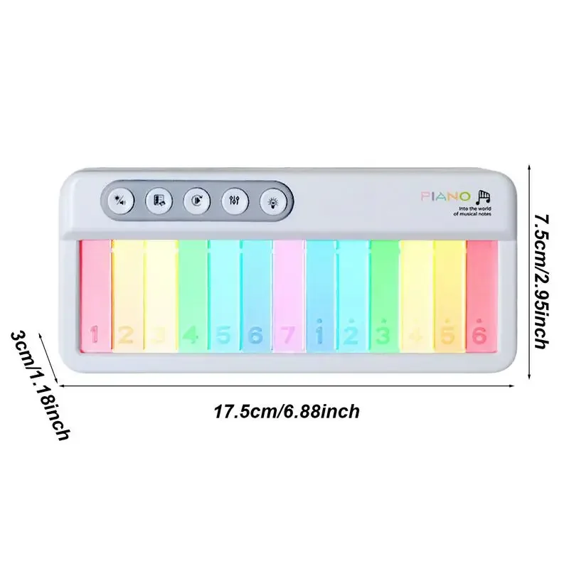 Children Electronic Piano Toy Electronic Kids Keyboard Touch Screen Light Piano Toy Portable Musical Instruments Educational