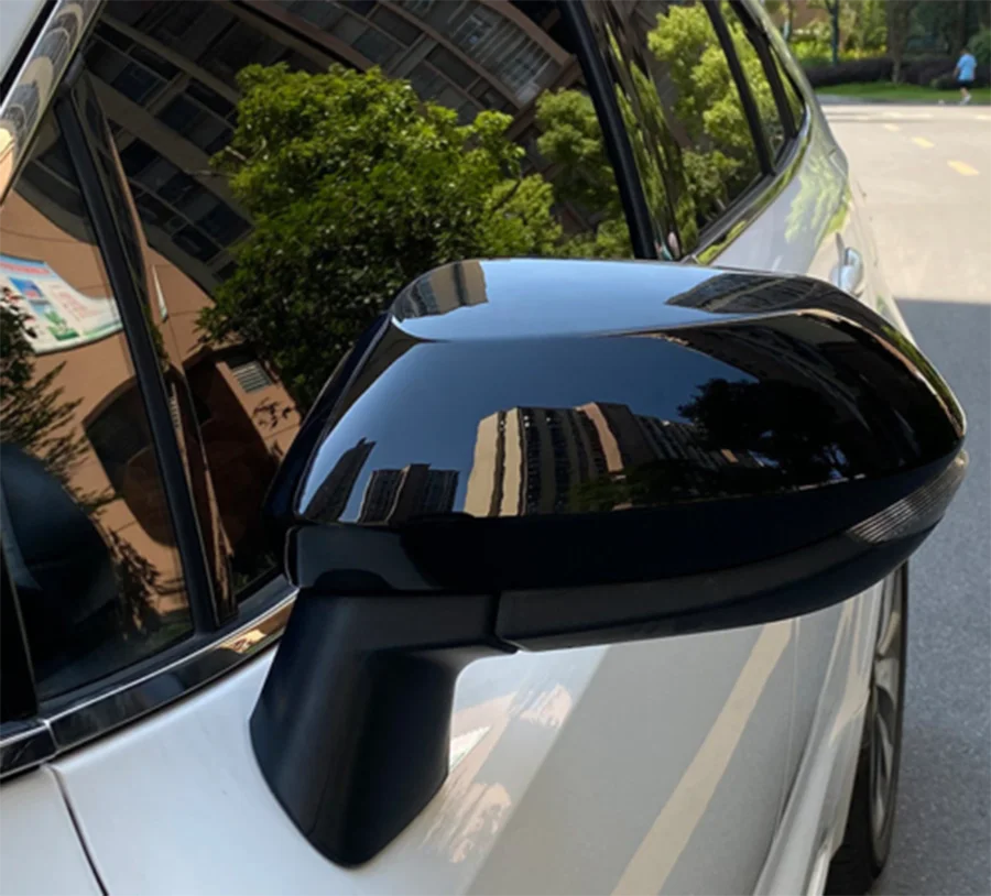 For Toyota Corolla 2020-23 Glossy black Side Door Rearview Mirror Cover Trim Cap