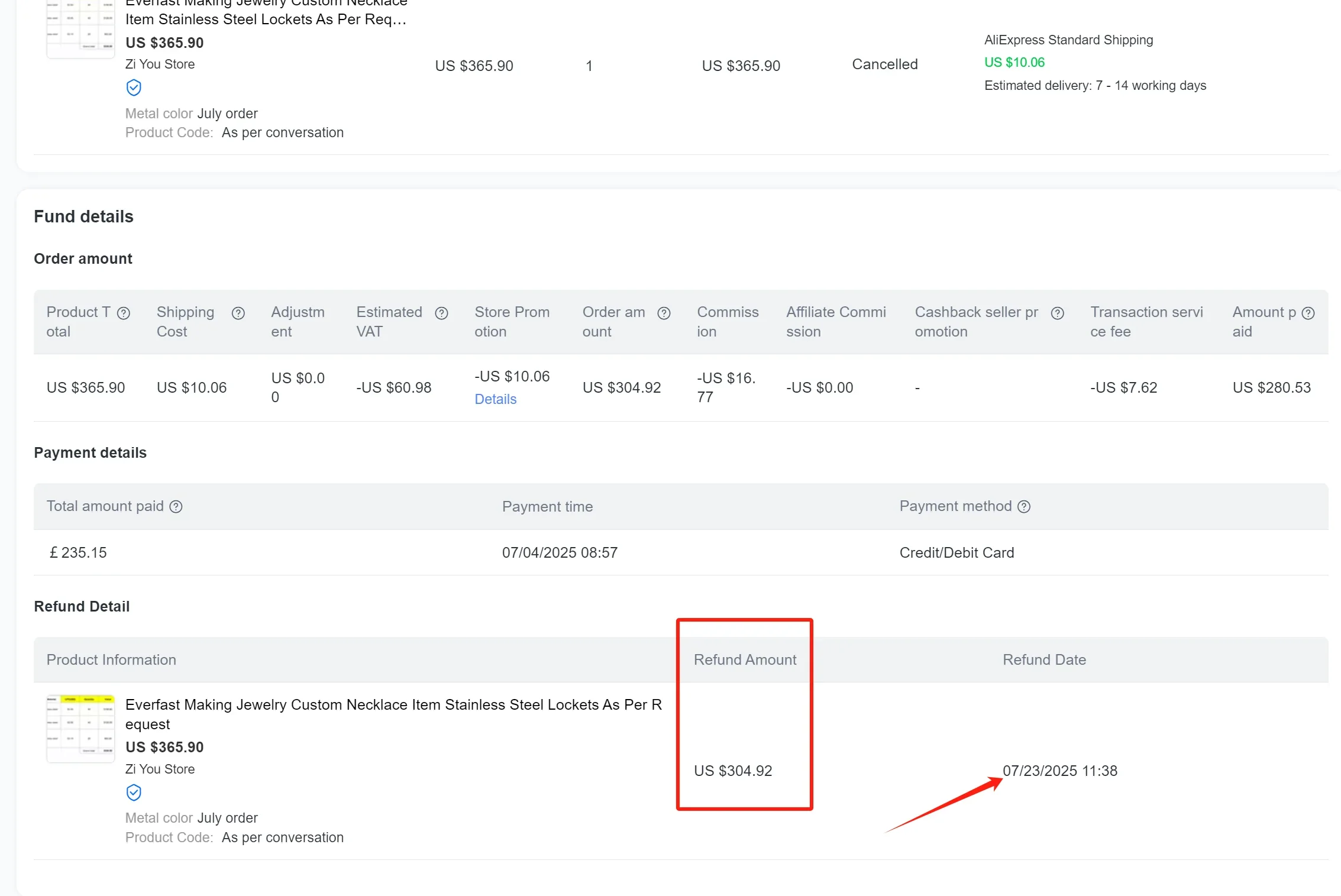 Everfast Making Jewelry Custom Items Variance or Shipping Pay link only