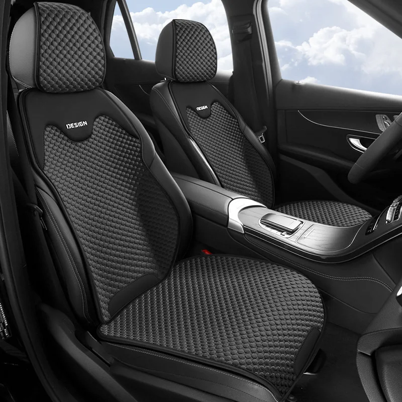 Universal Ice Silk Car Seat Cushion Breathable Seat Cover Sweat Absorption Cool Cushion Universal Split Single Sitting Rear Set image 3
