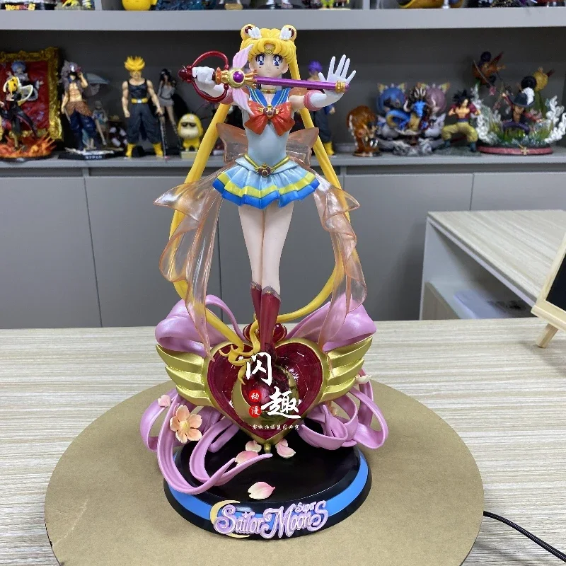 Super Sailor Moon Tsukino Usagi Anime Action Figure 34cm Pvc Figurine Statue Cartoon Character Model Collection Doll Toys Gifts