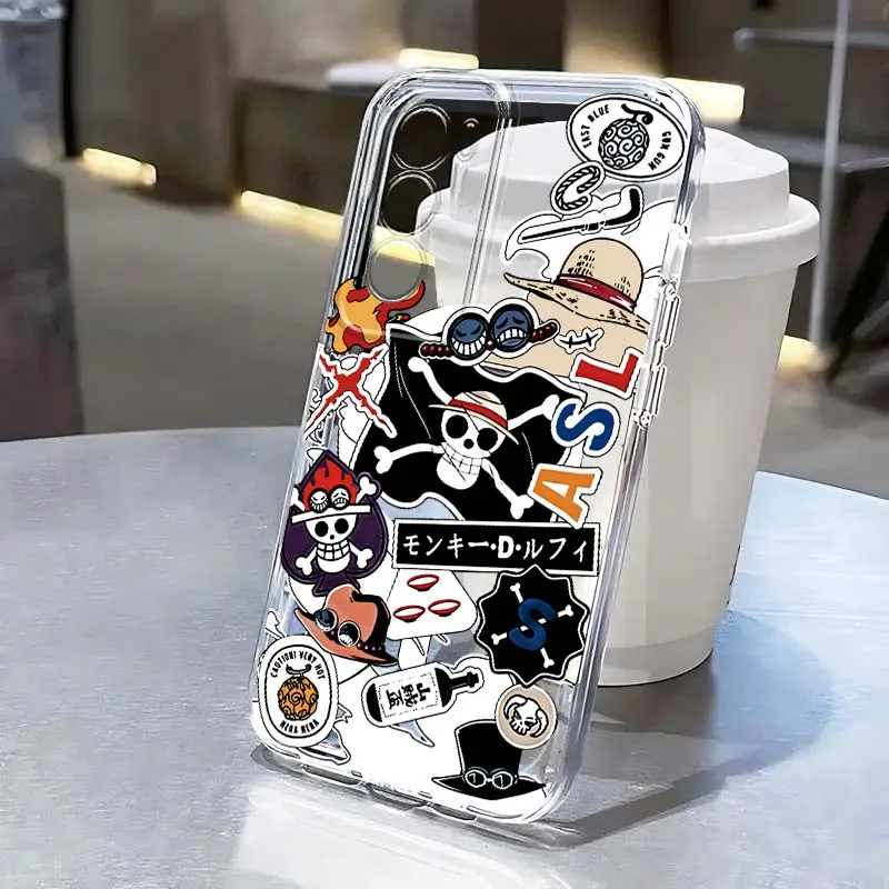 

One Piece design anime Case For OPPO A11 A16 A55 A56 A57 A72 A52 A73 A74 A54 A76 A78 Find X5 X6 X7 Ultra Pro 5G Transparent