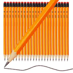 1/5/10Pcs HB Yellow Holder Sketch Pencil Wooden Lead Pencils Childrens Writing Pencils Office Painting Drawing School Stationery