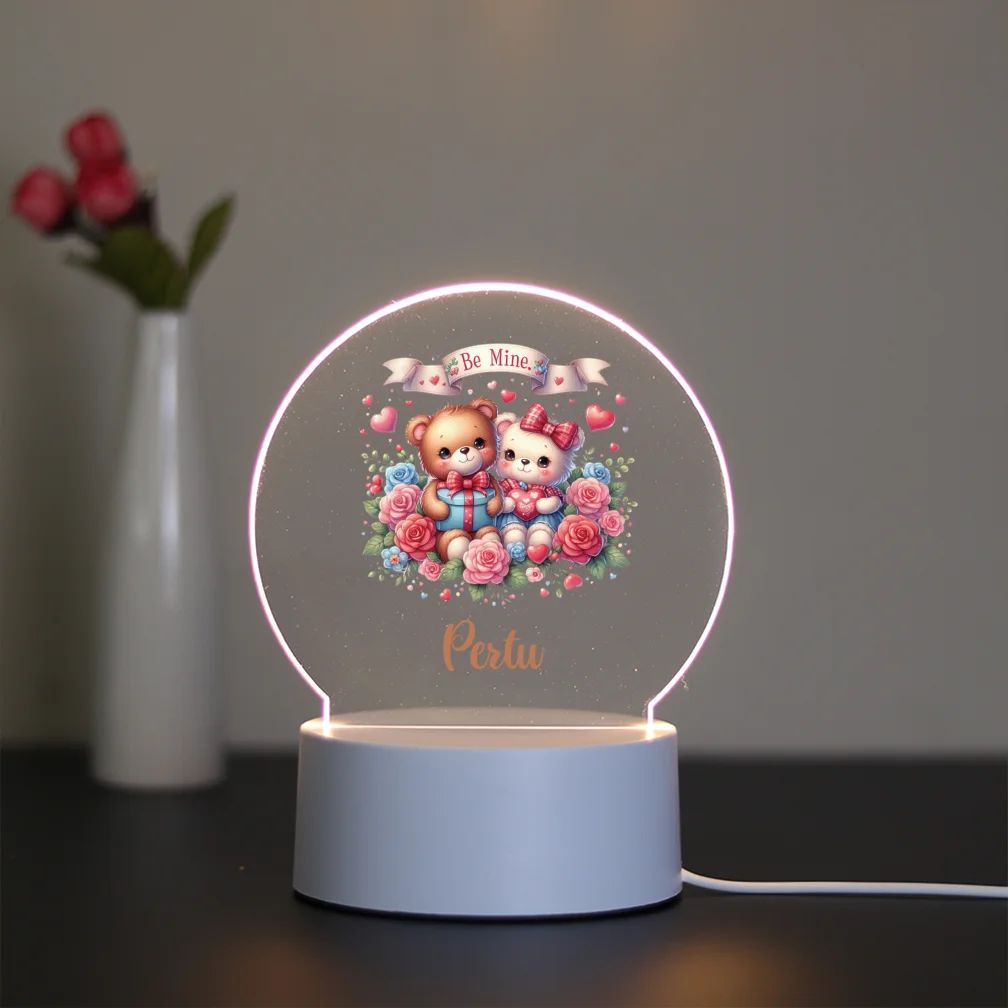 1pc Personalize Custom Bear Funny Night Light Kids Toy 3d Lamp Led Night Light Acrylic Led Night Lamp 3d Led Lamp