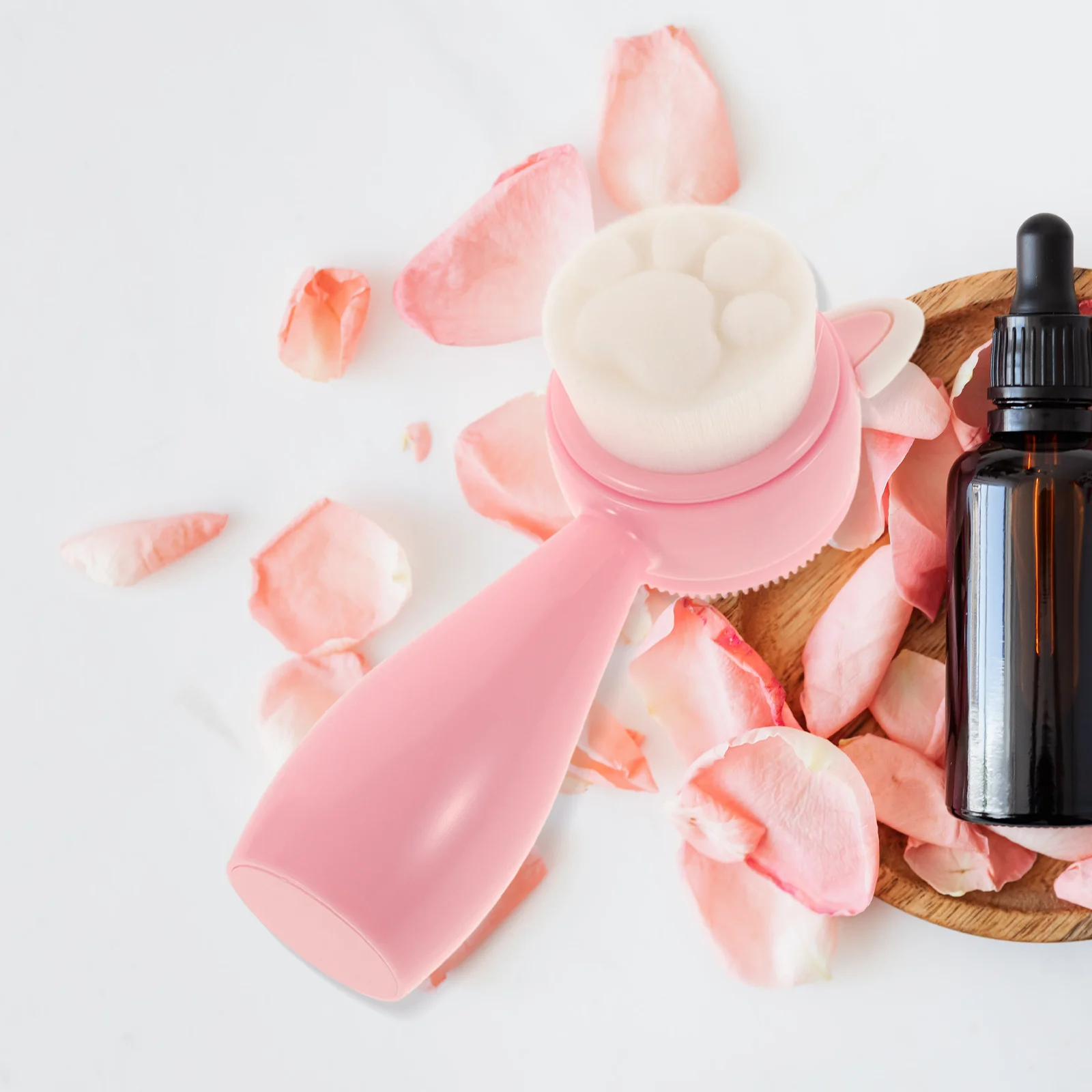 Facial Cleansing Brush with Soft Bristles Dual Sided Design Ergonomic Handle for Daily Exfoliation and Deep Clean Compact Travel