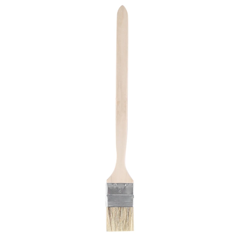 2 inch Wide Wooden Handle Metal Ferrule Faux Bristle Radiator Brush