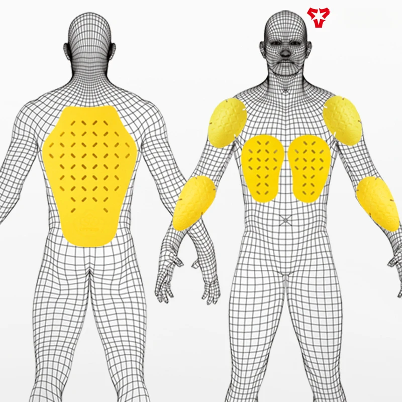 

Premium High Density EVA Motorcycle Armor Pads - Back Shoulder Elbow Protective Insert for Motocross Off Road Racing Moto Items