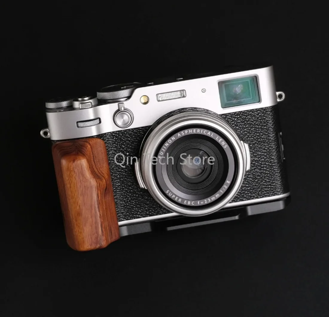 

Quick Release L Plate Wood Ebony Walnut Camera Hand Grip Handle Aluminum Alloy Base Holder Board Mount for Fuji Fujifilm X100VI